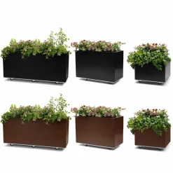 BEDD Planteringskrukor pu00E5 hjul