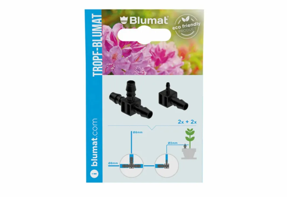 Tropf-Blumat T-Koppling u002B Stoppkoppling